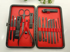 High Quality 15PCS Steel Manicure and Pedicure Set Nail Clippers Pedicure Kit for Salon Toes Beauty Equipment