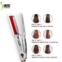 Steam Infrared Hair Straightener with Hair Straightener Treatment Vapor Hair Straightening Flat Iron